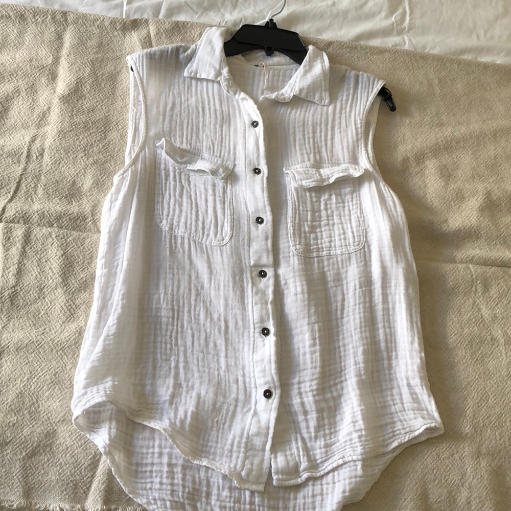 Free people button up tank -xs